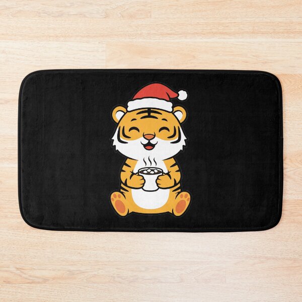 Item preview, Kawaii Christmas Tiger Drinking Hot Cocoa designed and sold by k3rstman1.