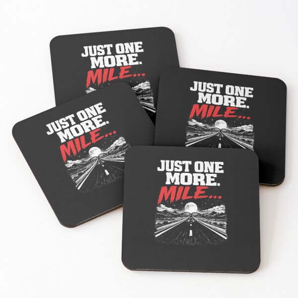 Item preview, Just One More Mile Funny Truck Driver Shirt Tired Trucker Night Driving Design designed and sold by Timeless Junction.