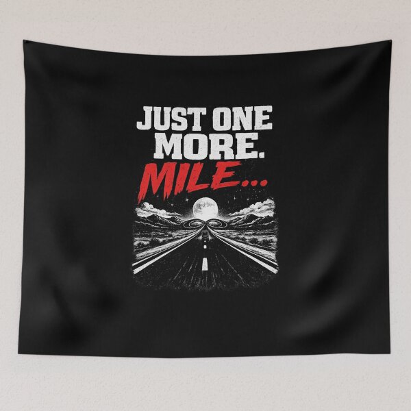 Item preview, Just One More Mile Funny Truck Driver Shirt Tired Trucker Night Driving Design designed and sold by Timeless Junction.