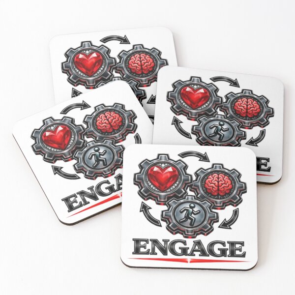 Item preview, Engage Your Mind Body Heart – Brain vs Heart Motivation | Discipline & Growth Mindset Design designed and sold by Be-You-Vibes.
