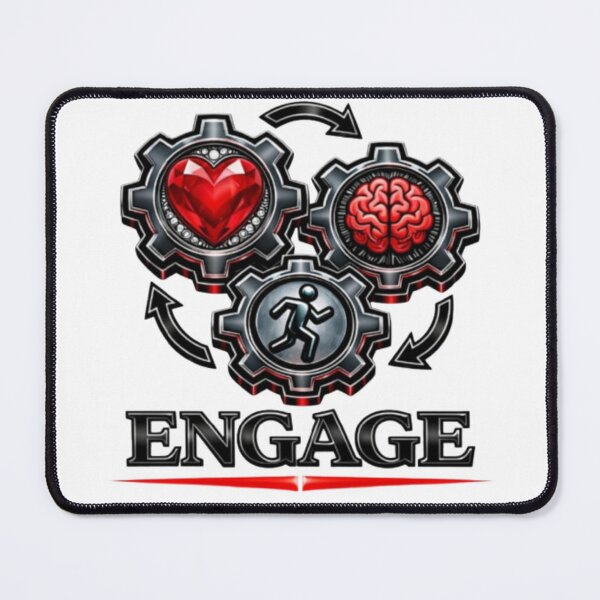 Item preview, Engage Your Mind Body Heart – Brain vs Heart Motivation | Discipline & Growth Mindset Design designed and sold by Be-You-Vibes.