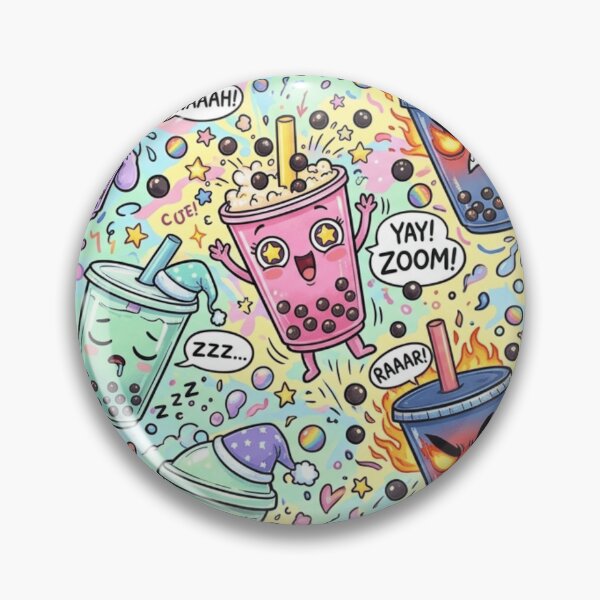 Item preview, Boba Tea Character Pattern designed and sold by Imaginarium of Chaos falcon88 .
