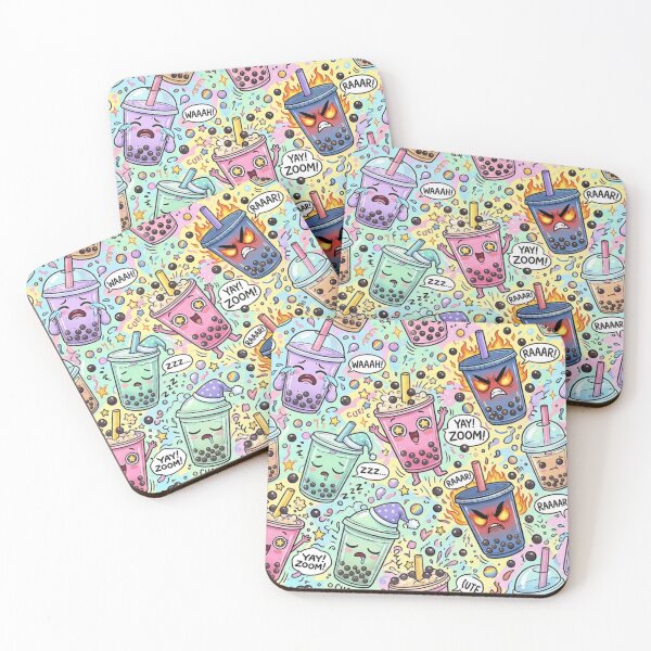 Item preview, Boba Tea Character Pattern designed and sold by Imaginarium of Chaos falcon88 .