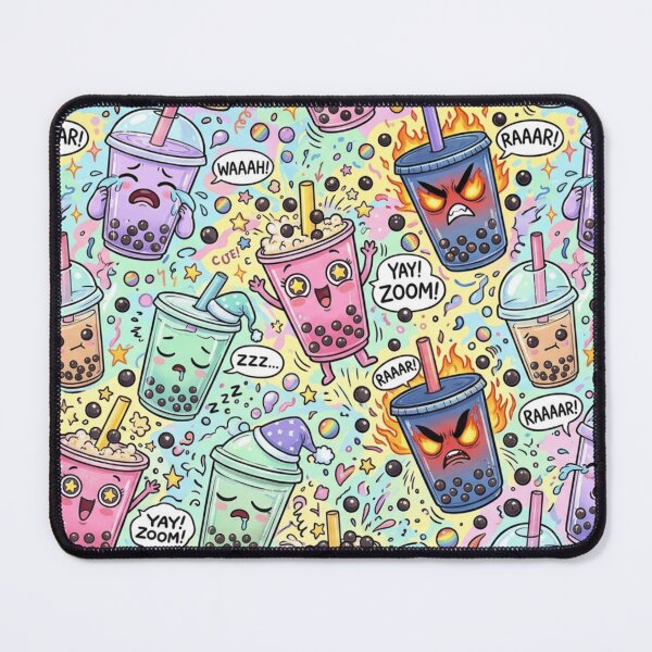 Item preview, Boba Tea Character Pattern designed and sold by Imaginarium of Chaos falcon88 .