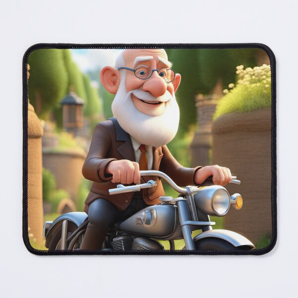 Item preview, Old Man riding a Motorcycle designed and sold by Colin Bentham.