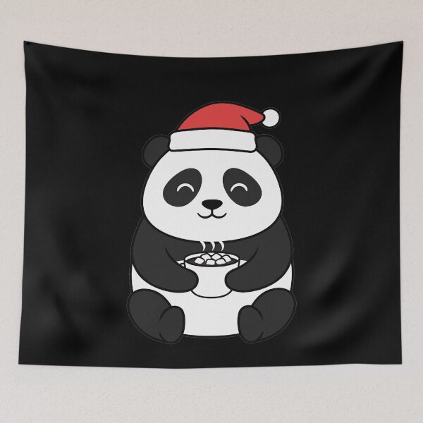 Item preview, Cute Kawaii Christmas Panda with Hot Cocoa designed and sold by k3rstman1.