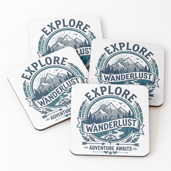 Item preview, Explore Adventure Awaits Outdoor Nature Emblem designed and sold by Owcomm.