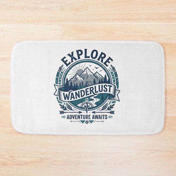 Item preview, Explore Adventure Awaits Outdoor Nature Emblem designed and sold by Owcomm.