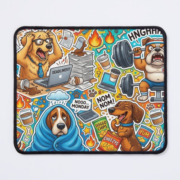 Item preview, Dogs With Human Problems Pattern designed and sold by Imaginarium of Chaos falcon88 .