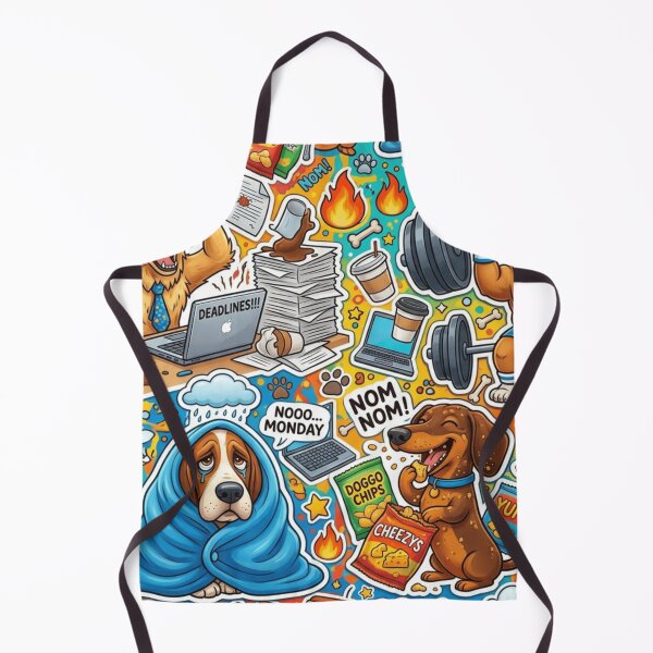 Item preview, Dogs With Human Problems Pattern designed and sold by Imaginarium of Chaos falcon88 .