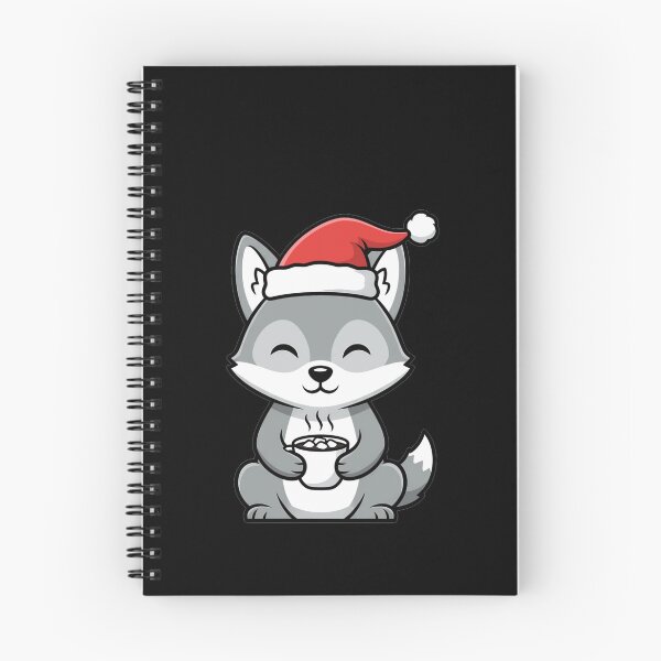 Item preview, Kawaii Christmas Wolf Drinking Hot Cocoa designed and sold by k3rstman1.