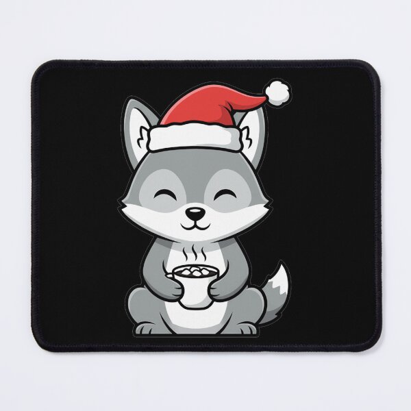 Item preview, Kawaii Christmas Wolf Drinking Hot Cocoa designed and sold by k3rstman1.