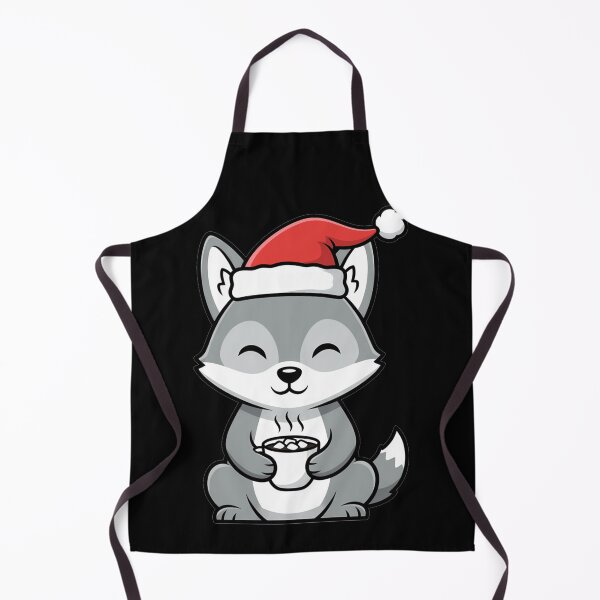 Item preview, Kawaii Christmas Wolf Drinking Hot Cocoa designed and sold by k3rstman1.
