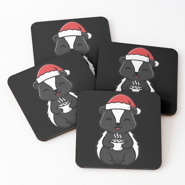 Item preview, Cute Christmas Skunk with Hot Cocoa Mug designed and sold by k3rstman1.