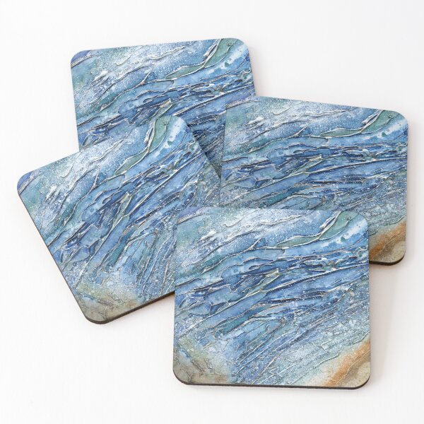 Item preview, Silver Swell - Sparkling Sea Abstract Art designed and sold by Cass Harker Studio.