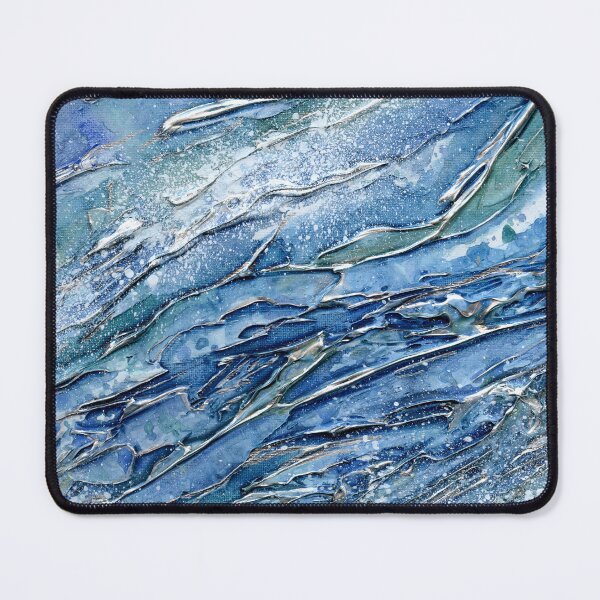 Item preview, Silver Swell - Sparkling Sea Abstract Art designed and sold by Cass Harker Studio.