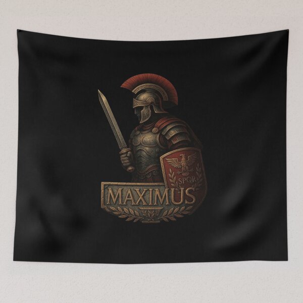 Item preview, Maximus Roman Warrior Design, Roman Gladiator Shirt, Ancient Rome Soldier, Colosseum Fighter, Roman Empire, Legionary Armor, Gladiator Battle Art designed and sold by Typologystudios.