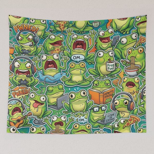 Item preview, Overstimulated Frog Energy Pattern designed and sold by Imaginarium of Chaos falcon88 .