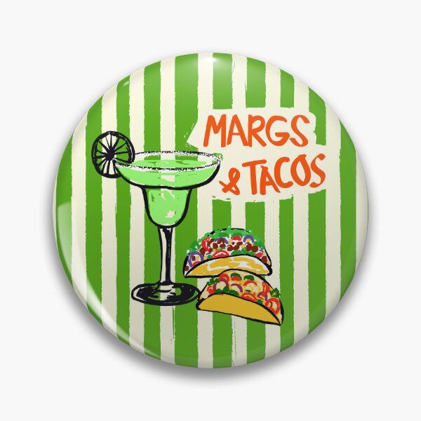 Artikelvorschau, Margs & Tacos Retro Green Stripes Fiesta Illustration entworfen und verkauft von MaiZephyr.