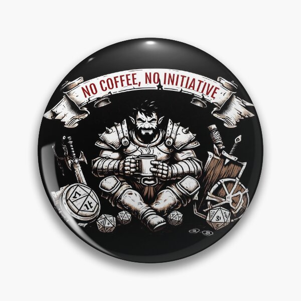Item preview, No coffee, no initiative, dnd coffee designed and sold by Boardgameo.