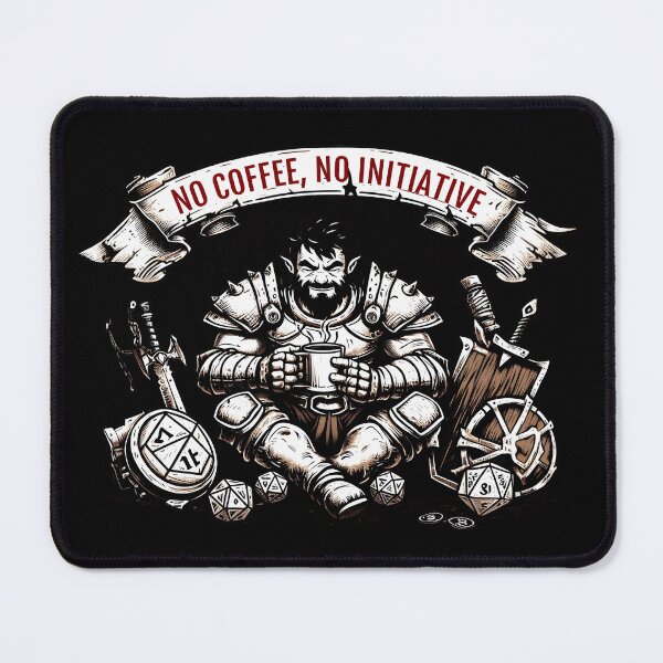 Item preview, No coffee, no initiative, dnd coffee designed and sold by Boardgameo.