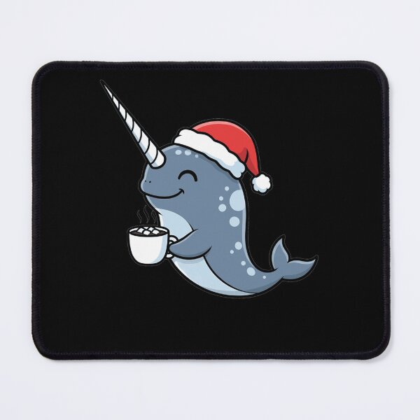 Item preview, Kawaii Christmas Narwhal with Hot Cocoa designed and sold by k3rstman1.