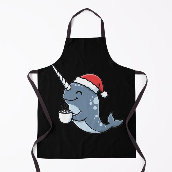 Item preview, Kawaii Christmas Narwhal with Hot Cocoa designed and sold by k3rstman1.