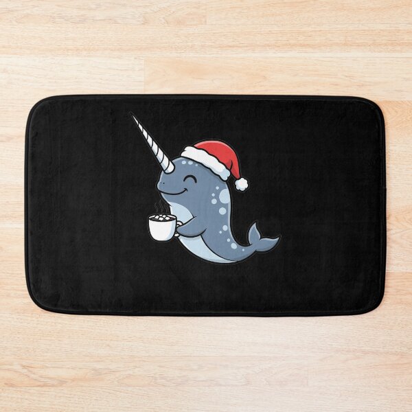 Item preview, Kawaii Christmas Narwhal with Hot Cocoa designed and sold by k3rstman1.