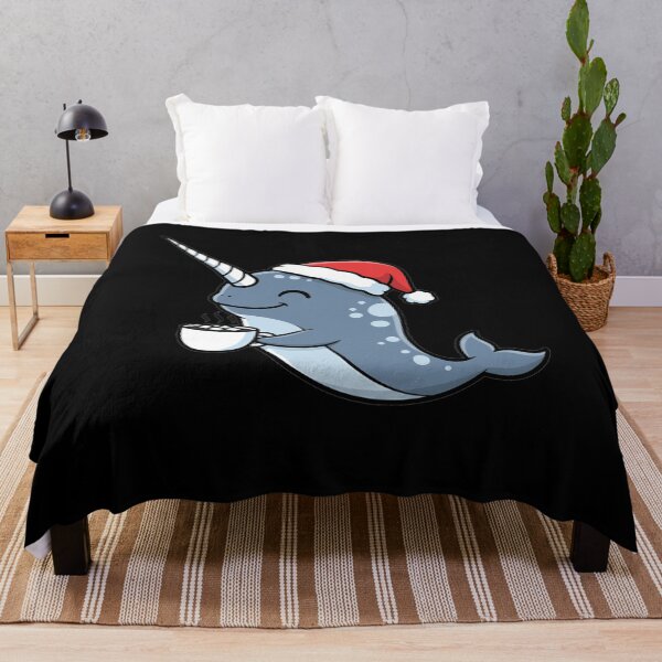 Item preview, Kawaii Christmas Narwhal with Hot Cocoa designed and sold by k3rstman1.