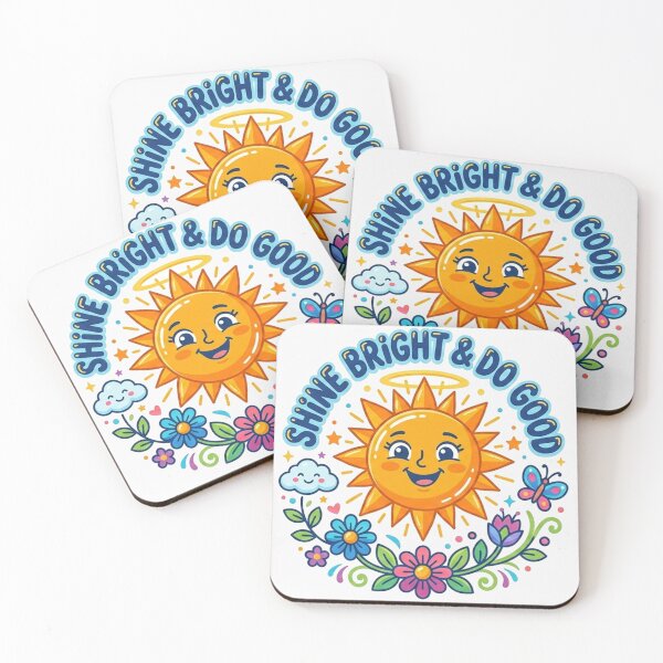 Item preview, Shine Bright & Do Good Smiling Sun Floral Illustration designed and sold by Owcomm.