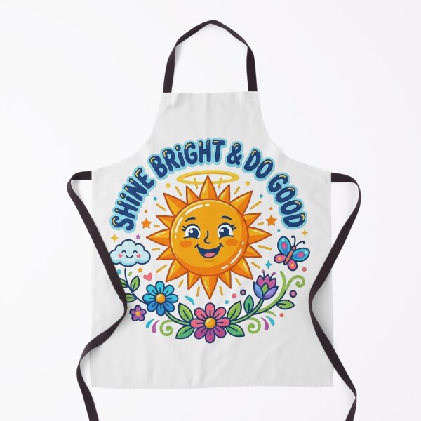 Item preview, Shine Bright & Do Good Smiling Sun Floral Illustration designed and sold by Owcomm.