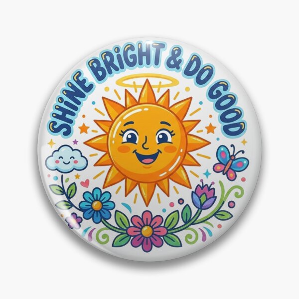 Item preview, Shine Bright & Do Good Smiling Sun Floral Illustration designed and sold by Owcomm.