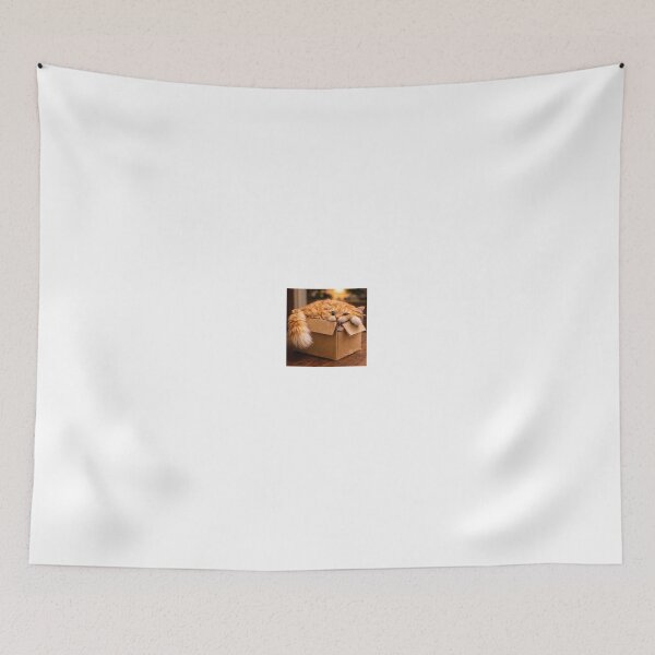 Item preview, Mischievous Cat Destroying a Box designed and sold by LovelyCatGalaxy.