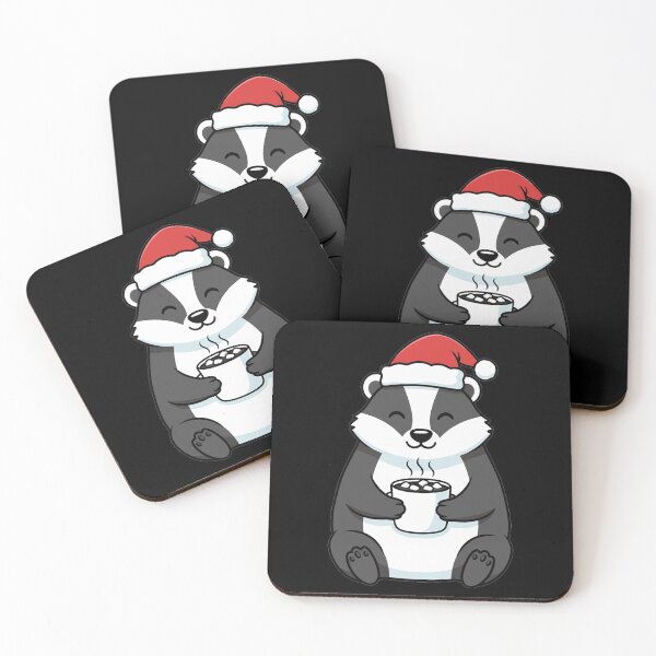 Item preview, Cute Christmas Badger Drinking Hot Cocoa designed and sold by k3rstman1.