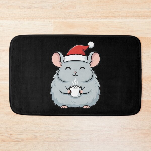 Item preview, Kawaii Christmas Chinchilla Drinking Hot Cocoa designed and sold by k3rstman1.