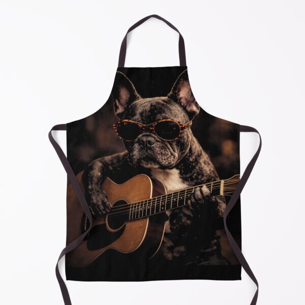 Item preview, Funny French Bulldog Guitar ,Bulldog Playing Guitar designed and sold by will freed18.