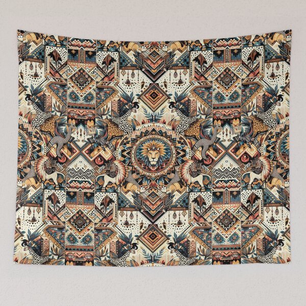 Item preview, African Safari Mandala Tribal Animal Pattern Art designed and sold by Apex Designs.