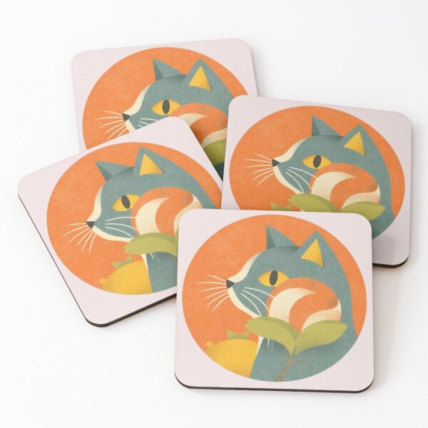 Item preview, Cute Mid Century Modern Cat Portrait Design designed and sold by mellow-koko.