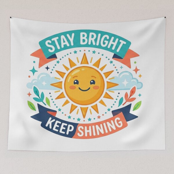 Item preview, Stay Bright Keep Shining Cute Smiling Sun Illustration designed and sold by Owcomm.