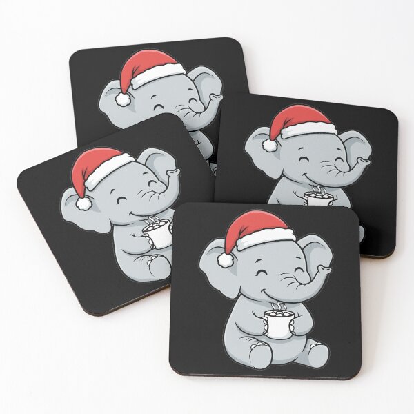 Item preview, Cute Christmas Elephant Drinking Hot Cocoa designed and sold by k3rstman1.