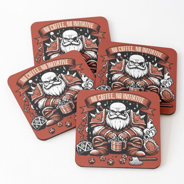 Item preview, No coffee, no initiative, dnd coffee designed and sold by Boardgameo.