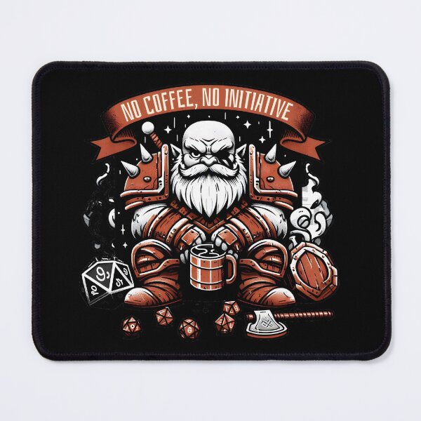 Item preview, No coffee, no initiative, dnd coffee designed and sold by Boardgameo.