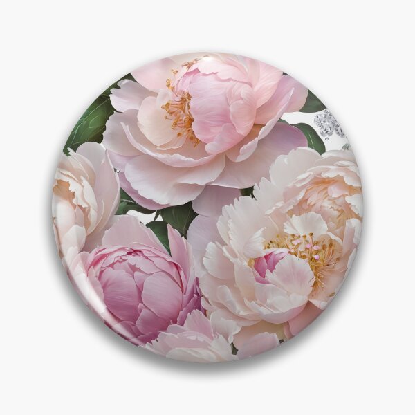 Item preview, Pink and White Peonies with Diamonds Floral Seamless Pattern designed and sold by Leylita Design.