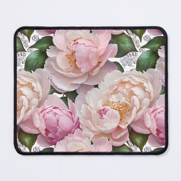 Item preview, Pink and White Peonies with Diamonds Floral Seamless Pattern designed and sold by Leylita Design.