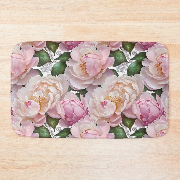 Item preview, Pink and White Peonies with Diamonds Floral Seamless Pattern designed and sold by Leylita Design.