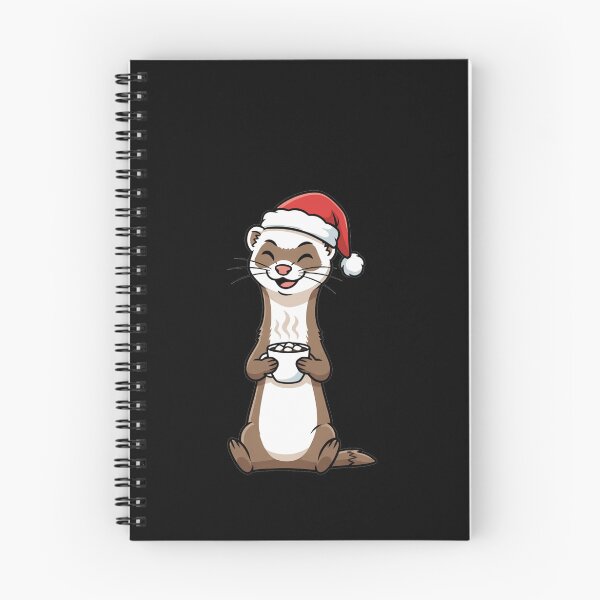 Item preview, Cute Christmas Ferret Wearing Santa Hat With Cocoa designed and sold by k3rstman1.