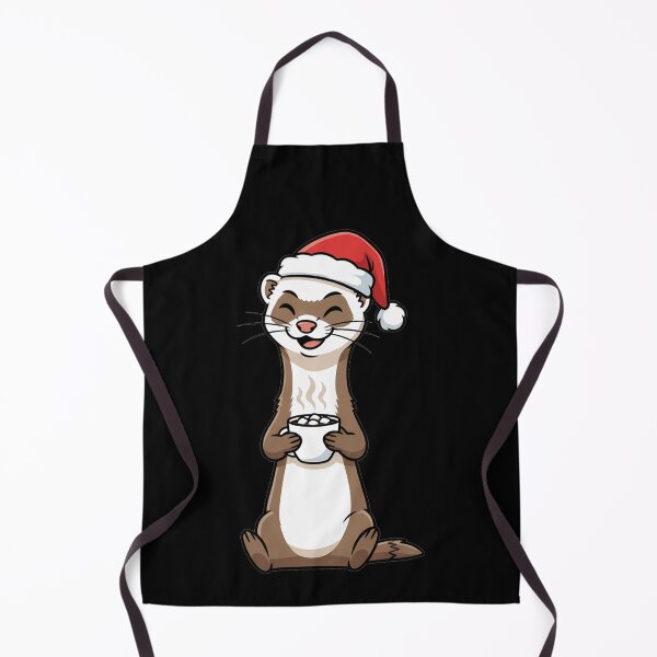 Item preview, Cute Christmas Ferret Wearing Santa Hat With Cocoa designed and sold by k3rstman1.