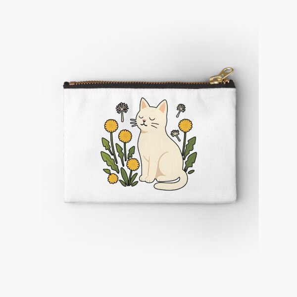 Item preview,  White cat with a dandelion  designed and sold by uunaa.