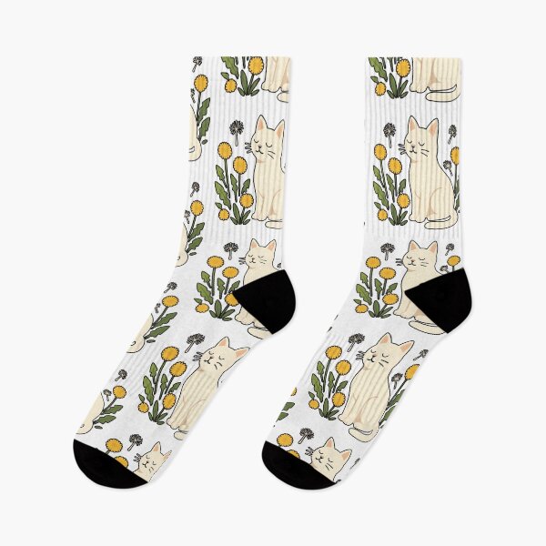 Item preview,  White cat with a dandelion  designed and sold by uunaa.