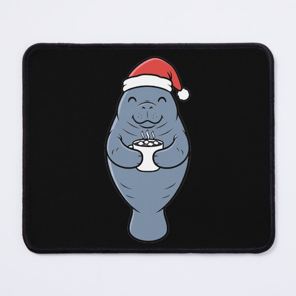 Item preview, Christmas Manatee Wearing Santa Hat with Cocoa designed and sold by k3rstman1.